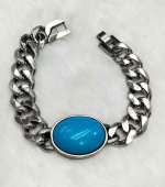 Blue and Silver Salman Khan Bracelet for Men