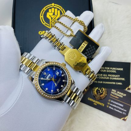 Luxury Stainless Steel Watch & Bracelet